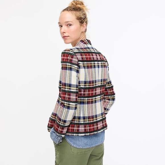 New JCrew Going-Out Blazer in Snowy Stewart Tartan - Picture 3 of 4